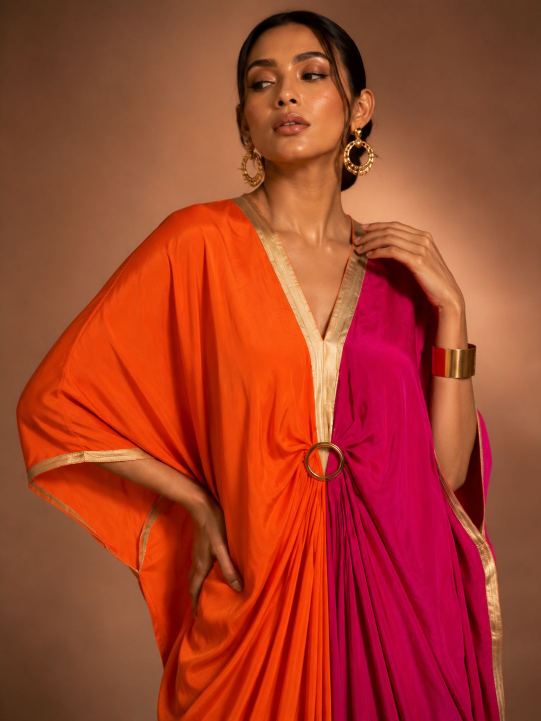 Simran Ring Kaftan – Tangerine Fuchsia