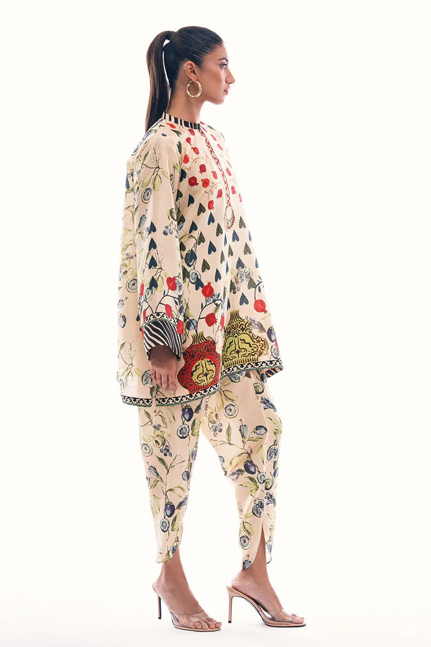 Floral Print handwork Co-ord set