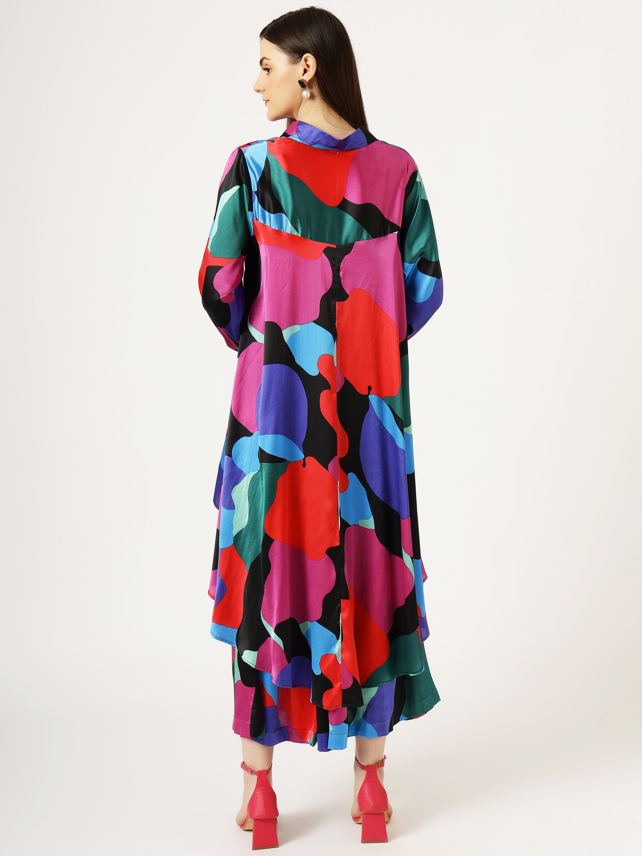 Vibrant Abstract Print Co-Ord Set - Women&