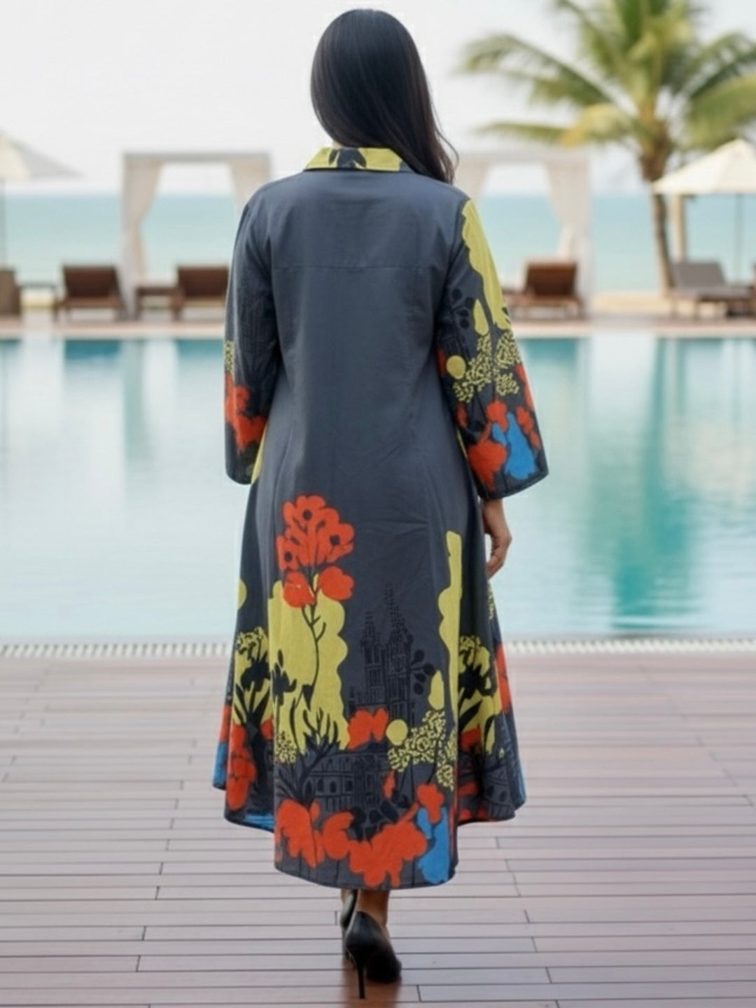 Urban Bloom High-Low Shirt Dress - Women&