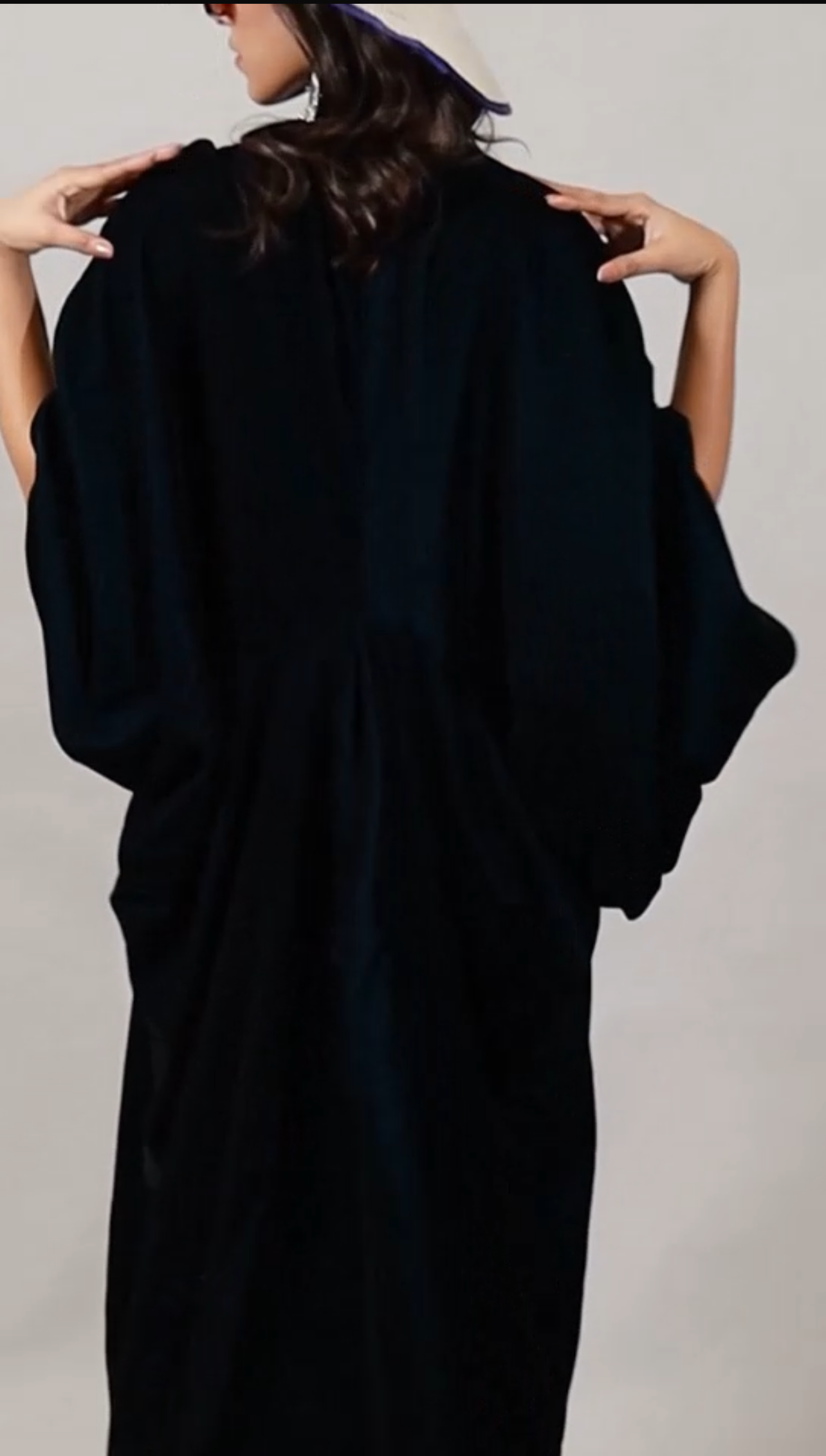 Beautiful Long Velvet Dress embellished with detailed stone Embroidery