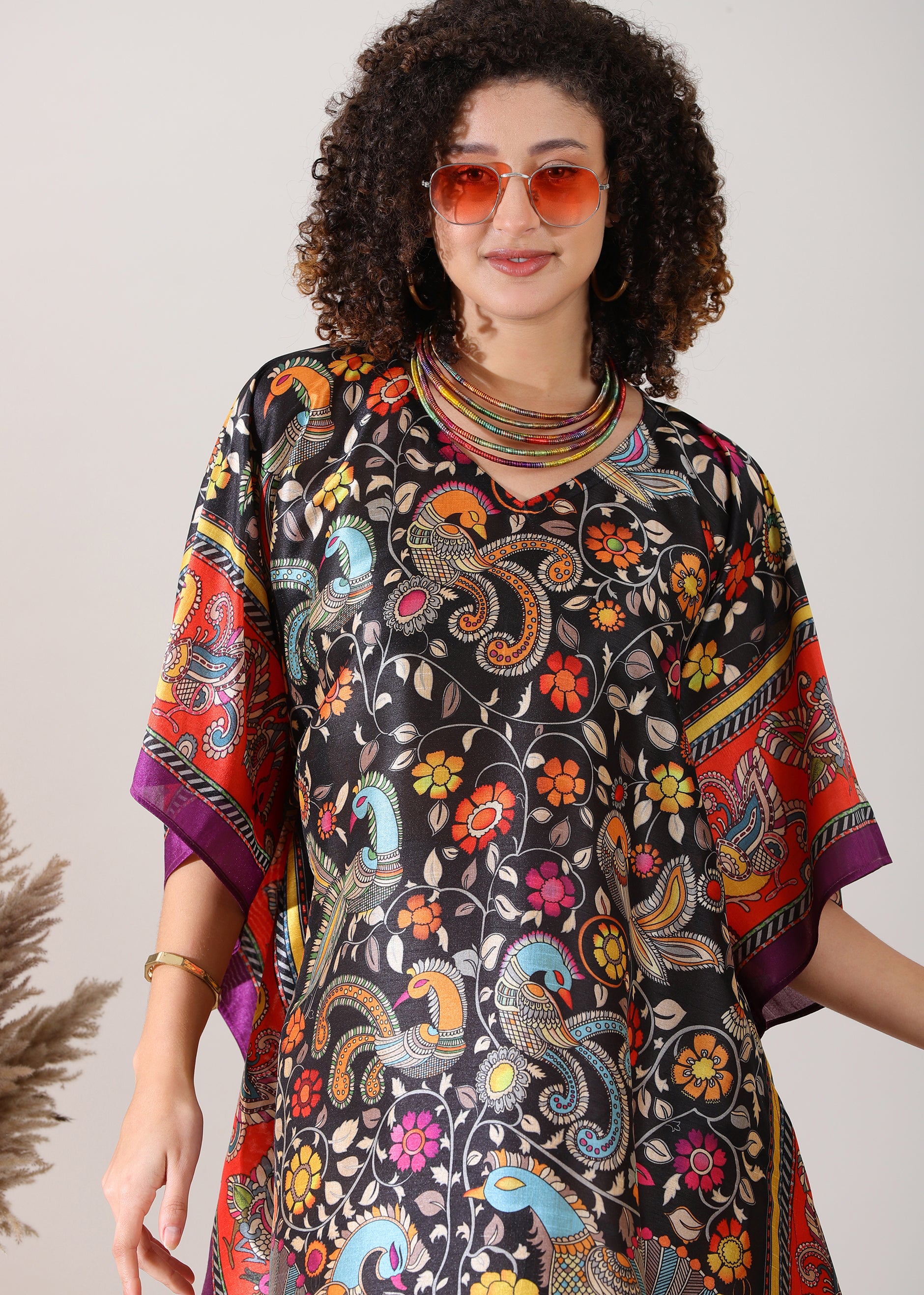 Black Marron Base, Viscose Silk, Calf Length, Free Size - Stylish & Chic for Women