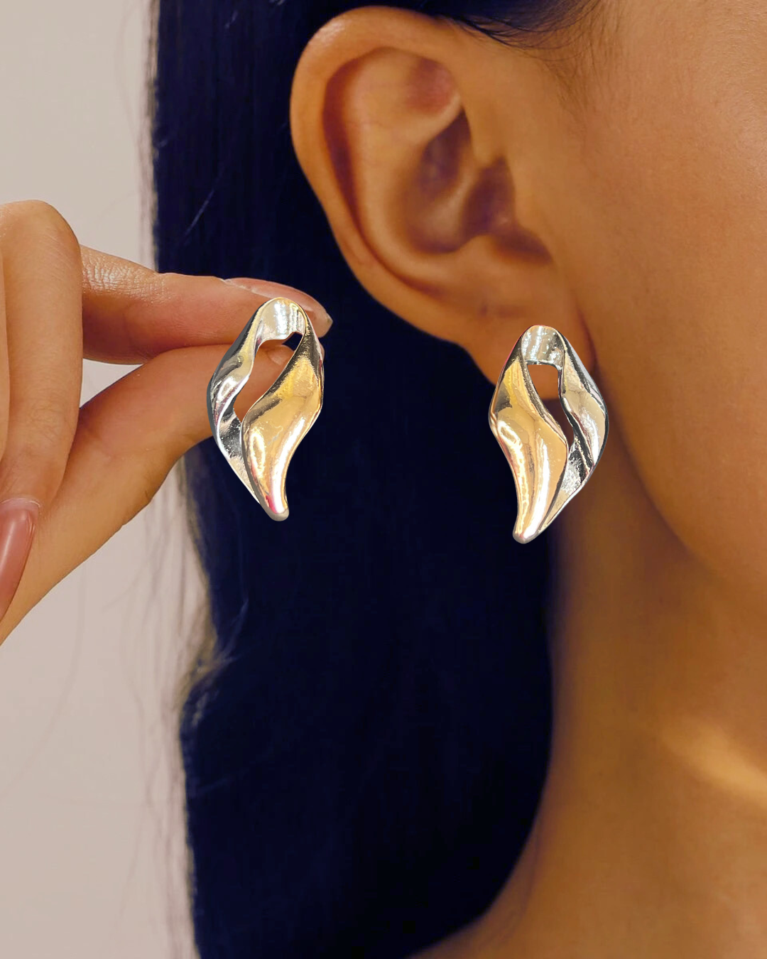 Sculpted Wave Earrings
