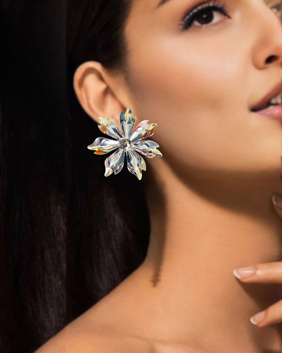 Crystal Bloom Statement Earrings