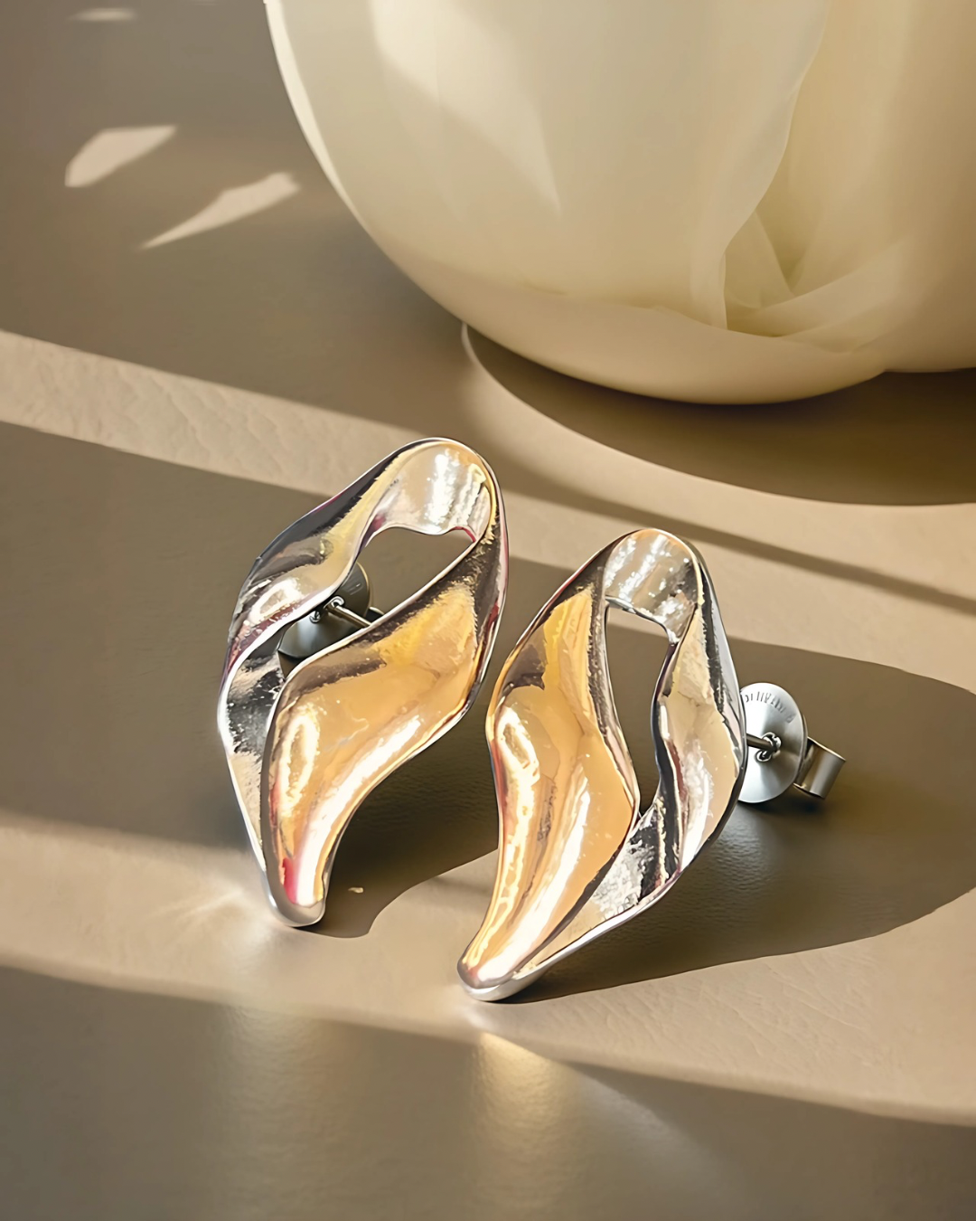Sculpted Wave Earrings