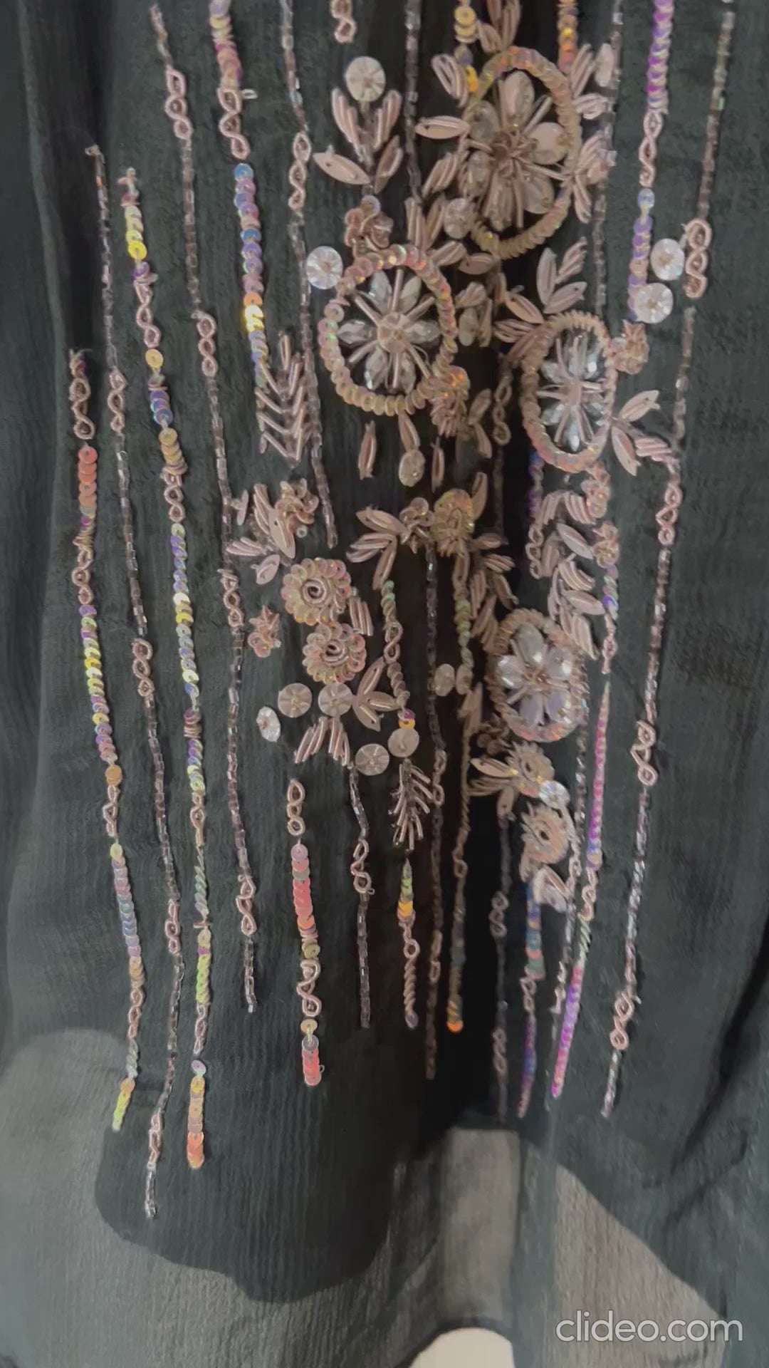 Chinon chiffon Beautiful collar embroidered co-ord set with pant