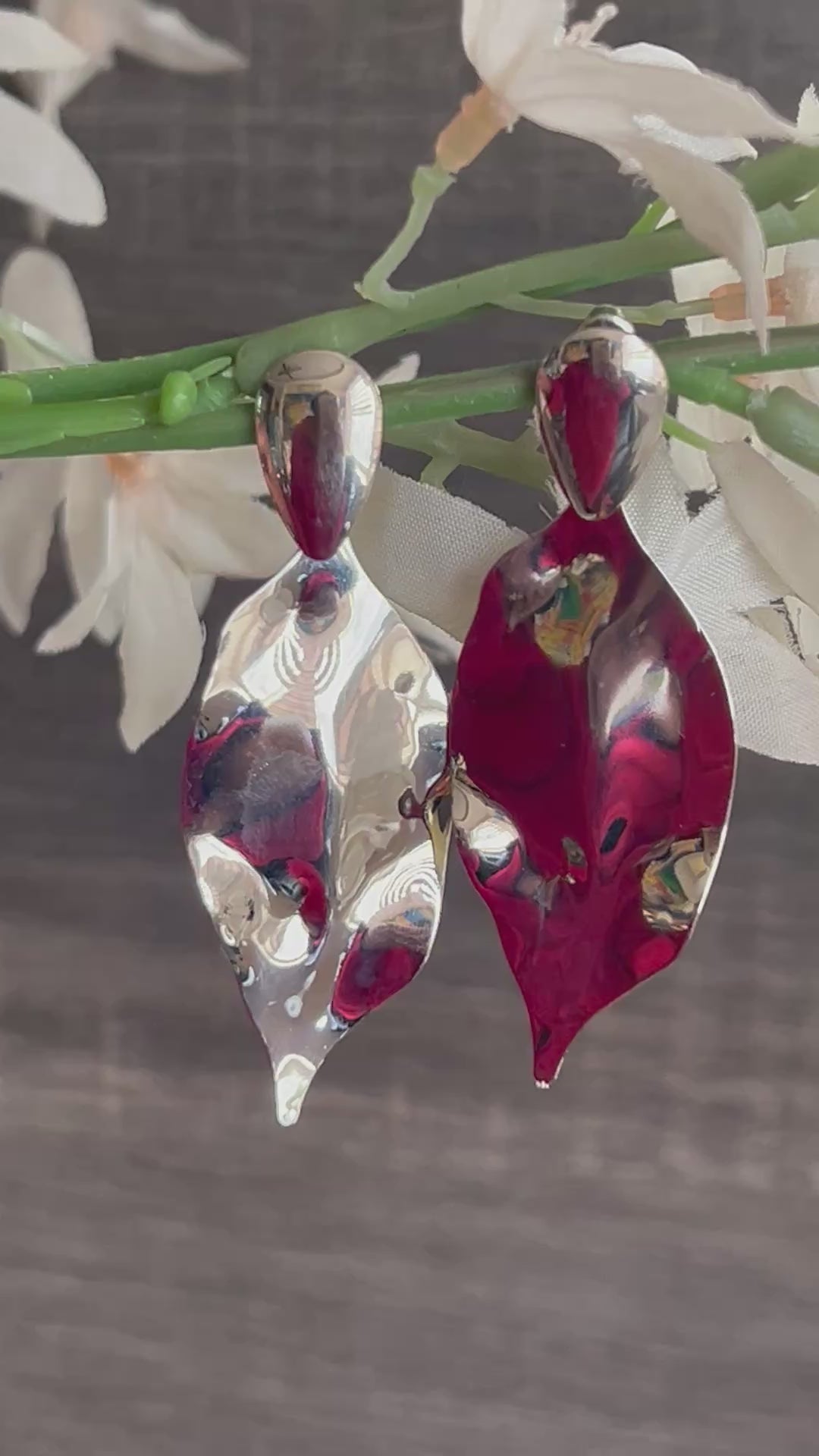 Elegant Flow Leaf-Shaped Metal Earrings