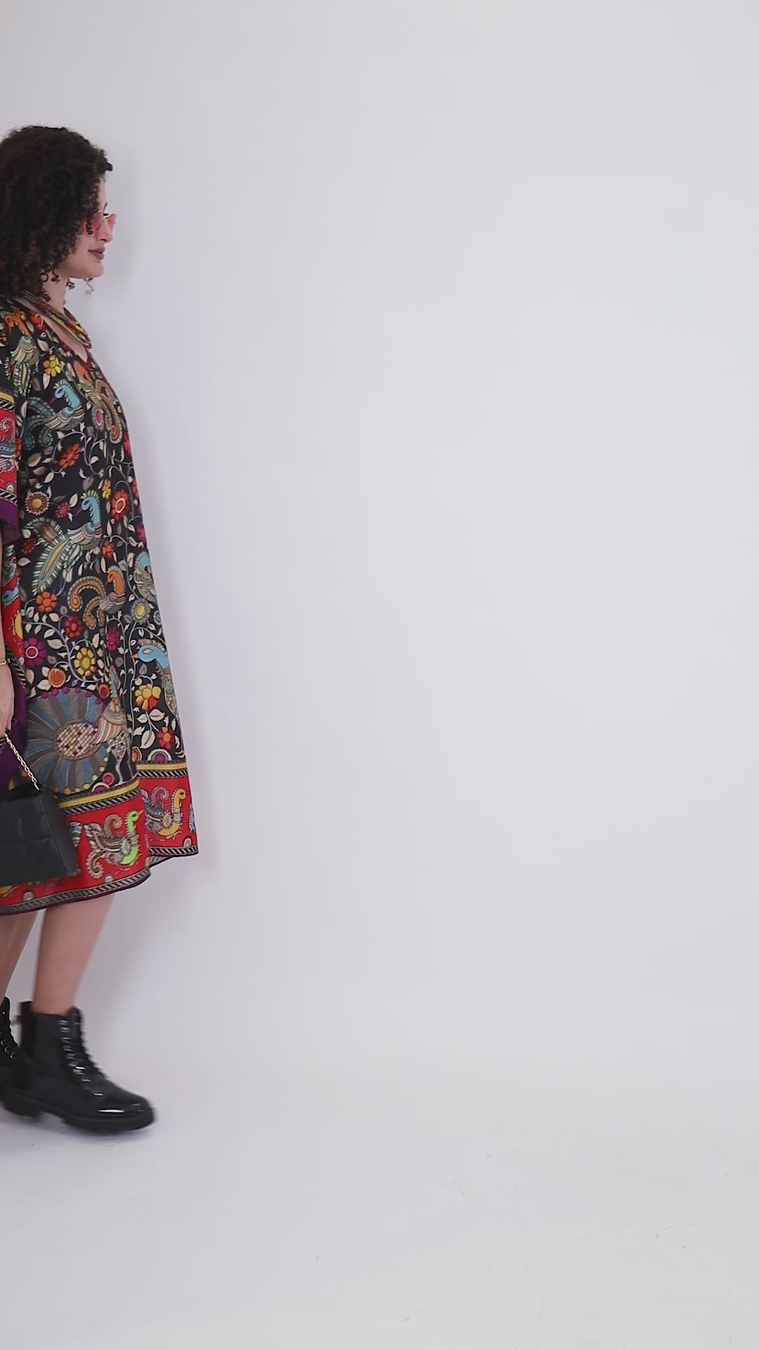 Black Marron Base, Viscose Silk, Calf Length, Free Size - Stylish & Chic for Women