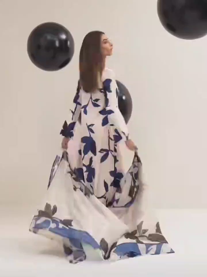 Digital Print long length Top dress with Dupatta