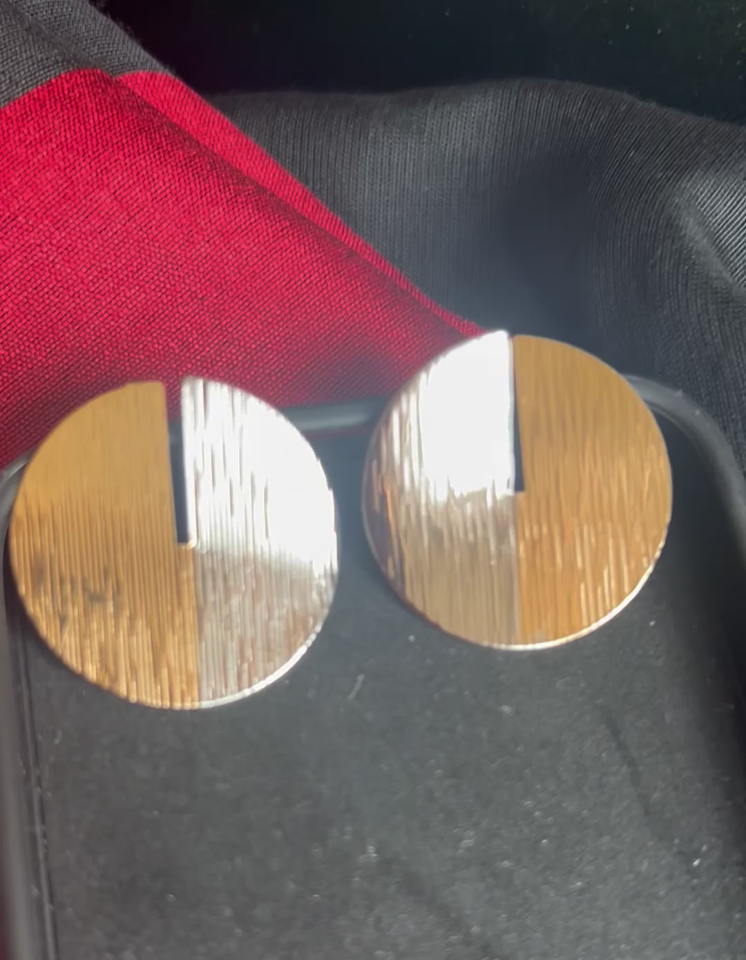 Waning Moon Golden Earrings