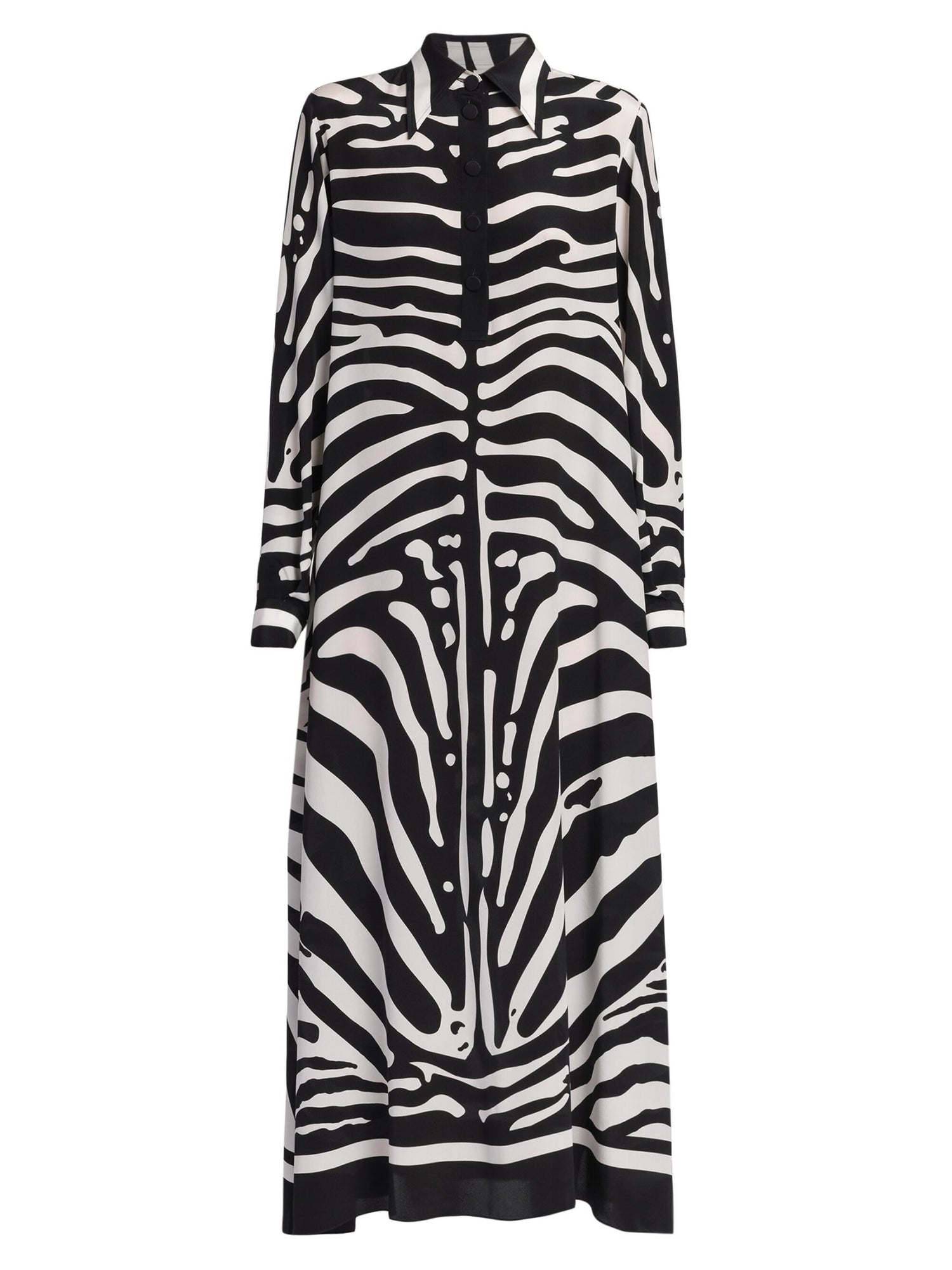 Minimal Korean BSY Long Length Black and White Stripes Kaftan Top Dress