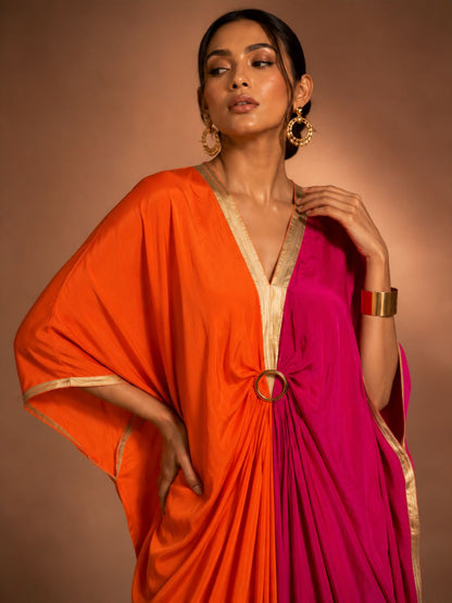 Simran Ring Kaftan – Tangerine Fuchsia