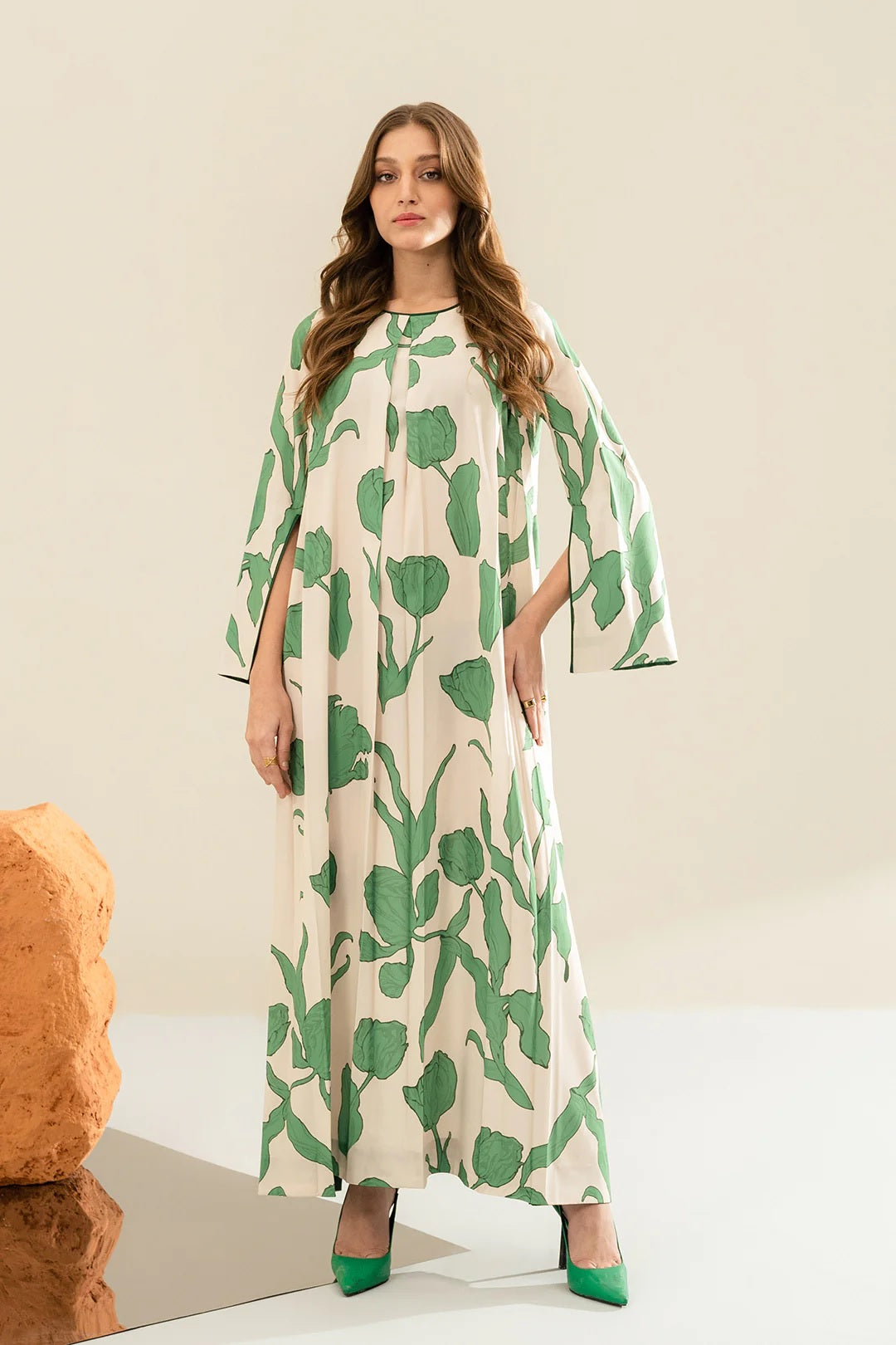 Verdant French Moss Maxi Dress