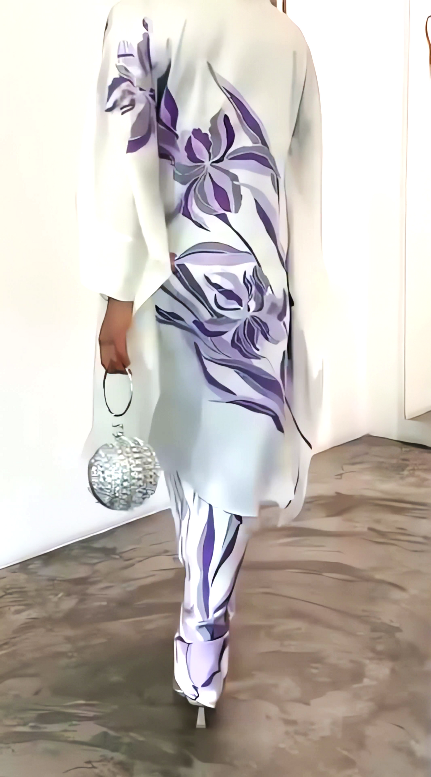 Elegant White Floral Co-Ord Set