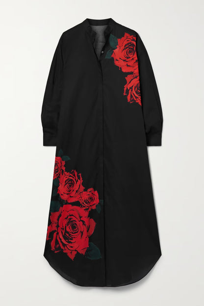 Painted Rose Shirt dress for Women