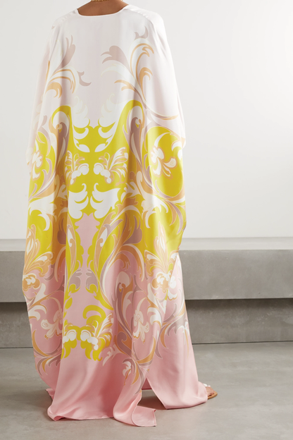 Rorschach Luxe Satin Silk Kaftan Dress