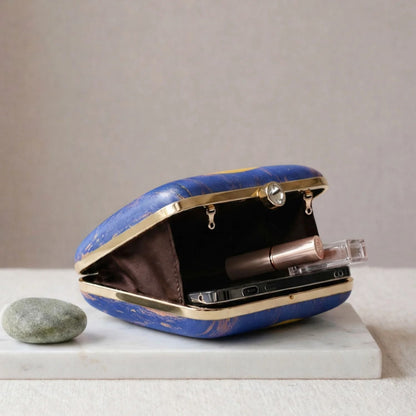Midnight Muse Printed Box Clutch for Women
