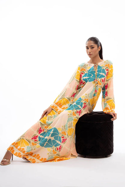 Multicolor Floral Printed Top &amp; Wide-Leg Pants Co-Ord Set