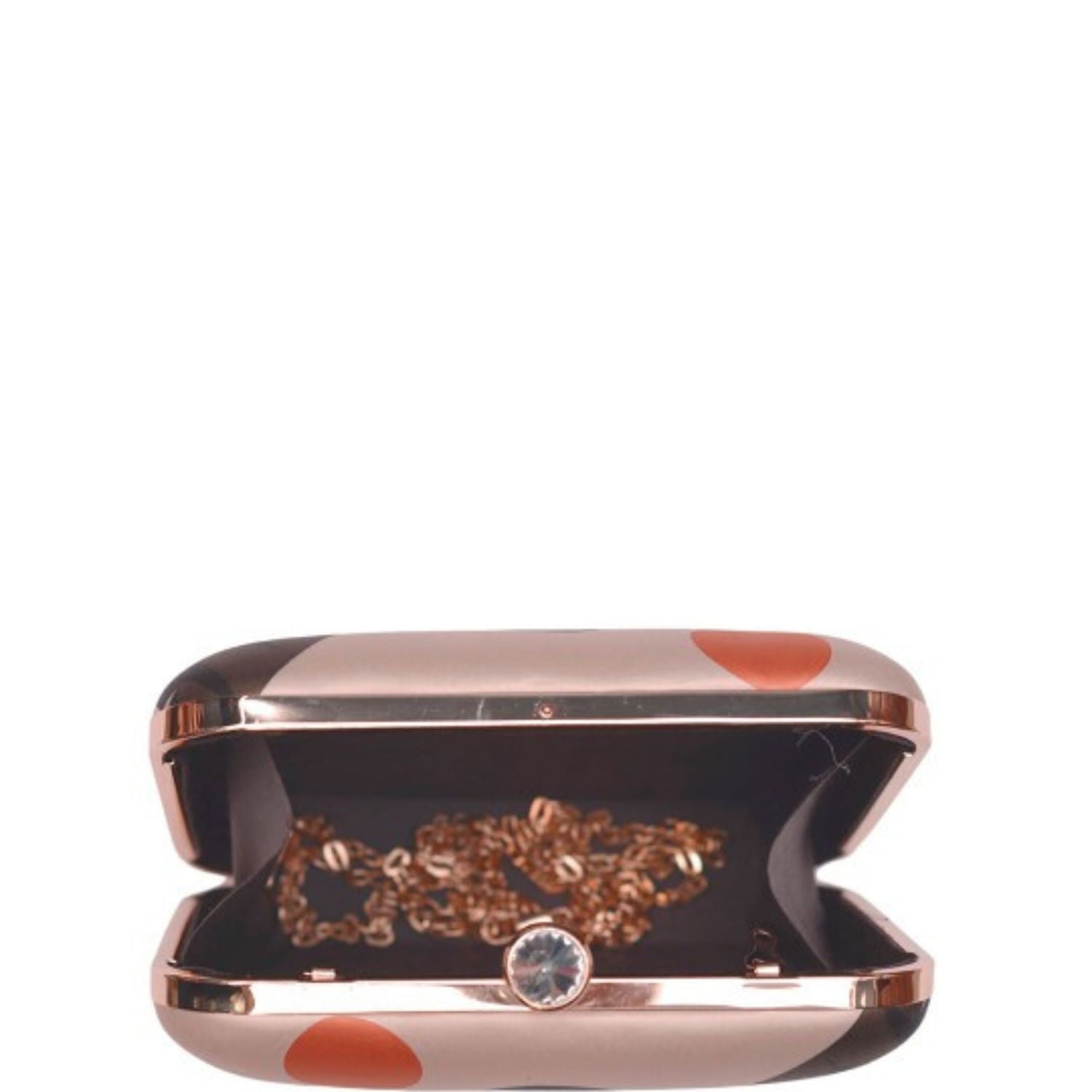 Premium Hard Case Evening Sling Bag with Detachable Chain