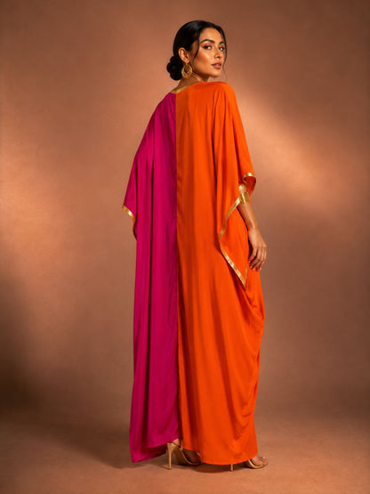 Simran Ring Kaftan – Tangerine Fuchsia