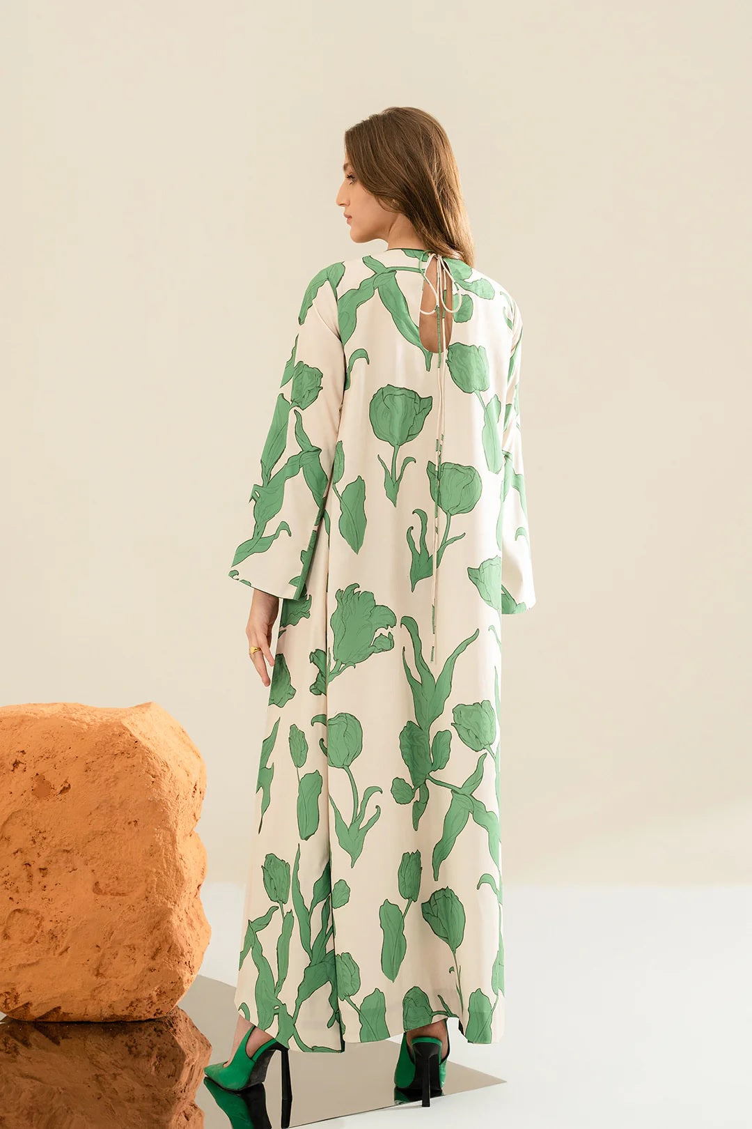 Verdant French Moss Maxi Dress