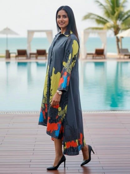 Urban Bloom High-Low Shirt Dress - Women&