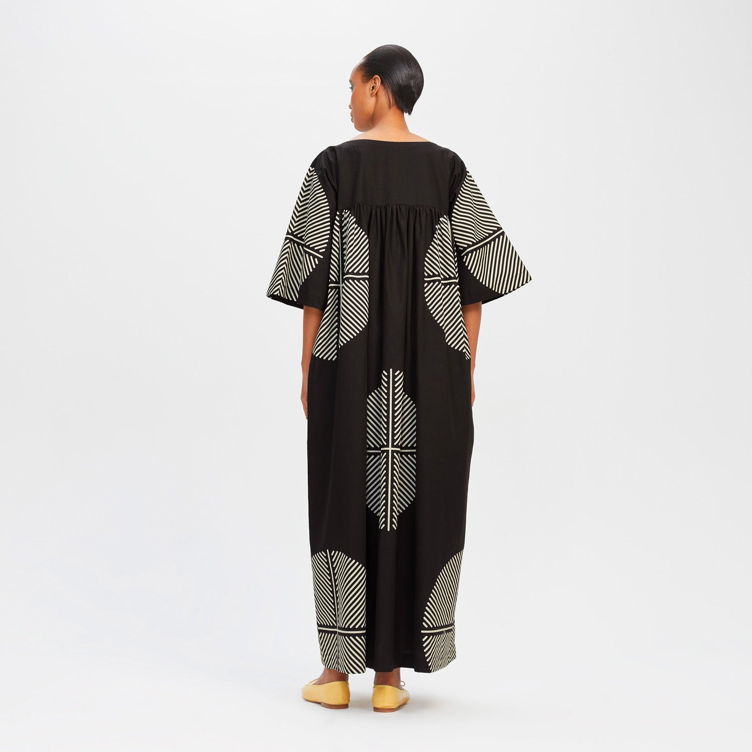 Flared Sleeves Special Rayon Cotton Kaftan Dress