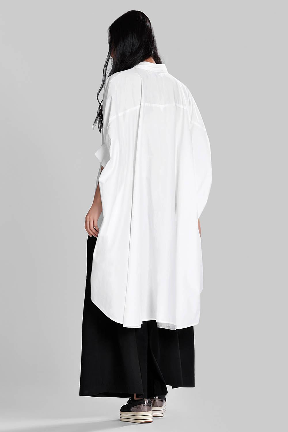 PIAAH Casual Minimal White Sleeves Shirt for Women