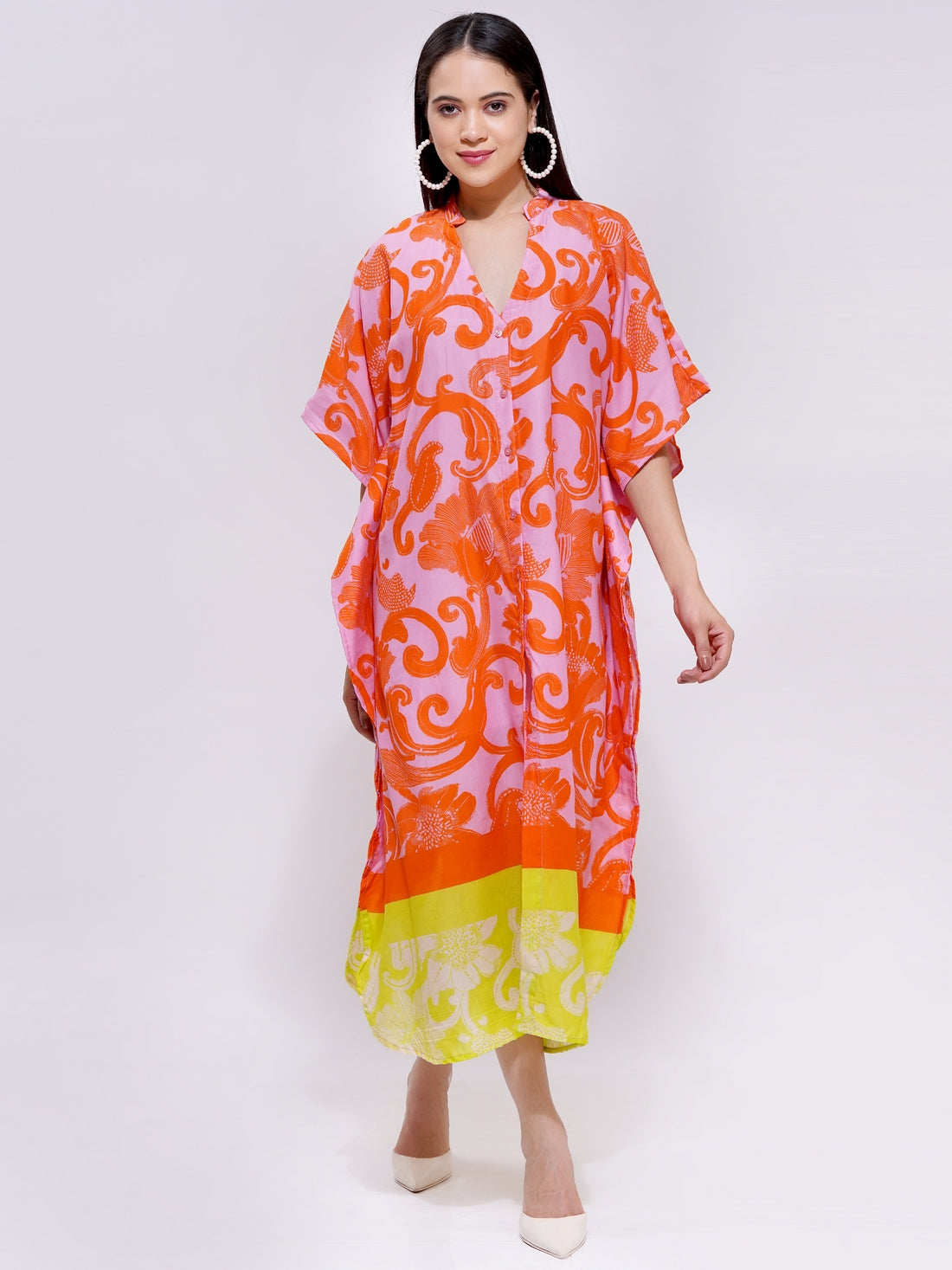 Sunset Bloom Kaftan Dress
