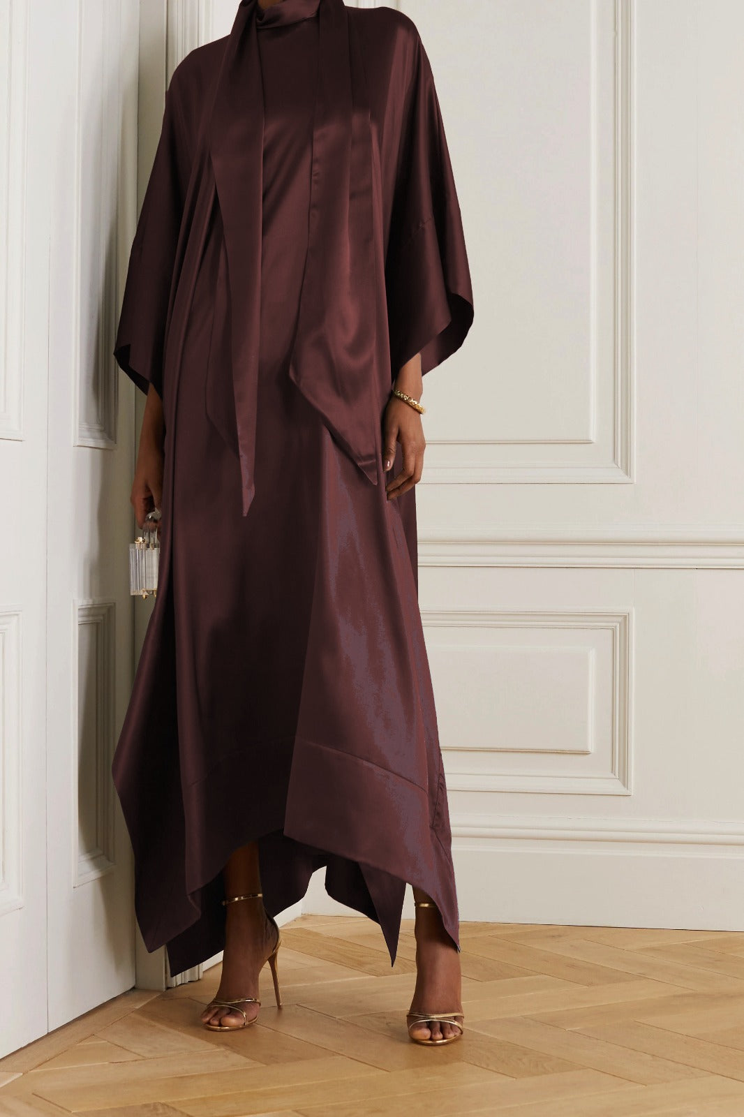 Maroon Desire Korean Nida Kaftan