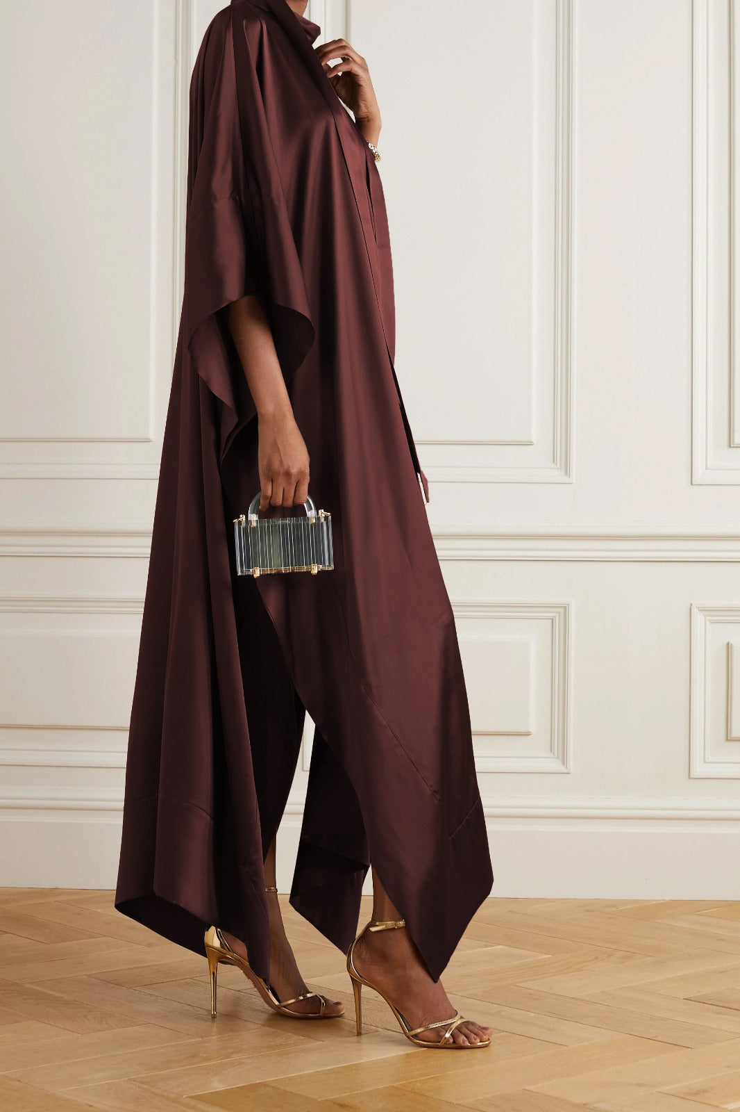 Maroon Desire Korean Nida Kaftan