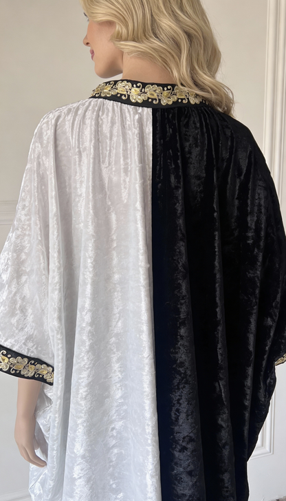 Monochrome Luxe Velvet Dress