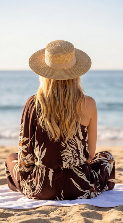 Luxury Floral One-Shoulder